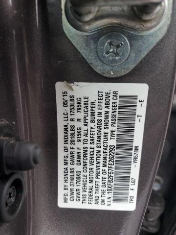 VIN 19XFB2F57FE262293 2015 HONDA CIVIC no.12