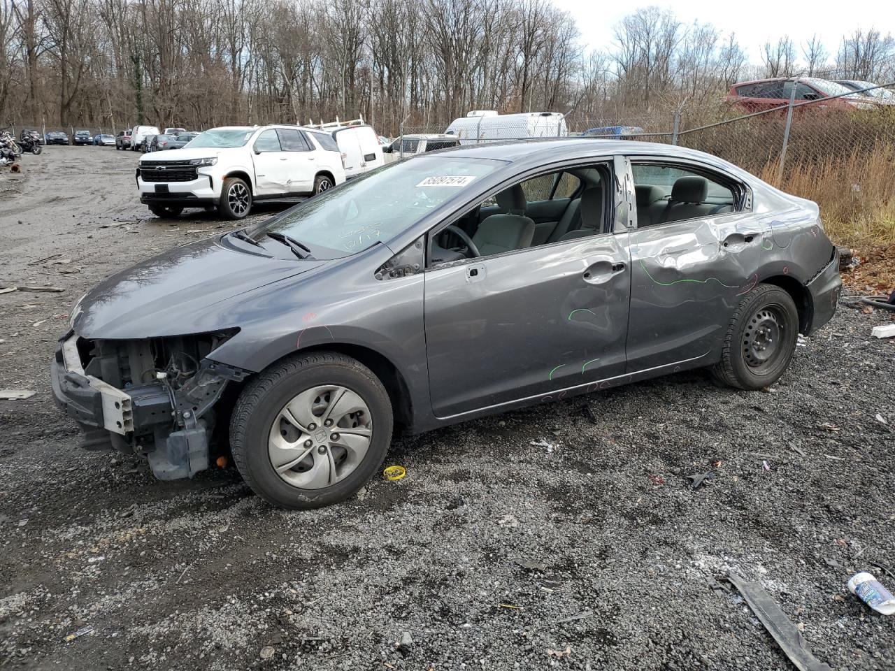 Lot #3028649296 2013 HONDA CIVIC LX