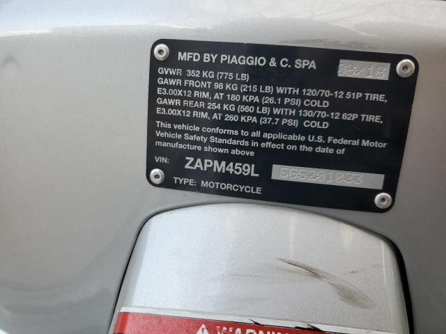 2016 VESPA GTS 300 SU ZAPM459L5G5201033