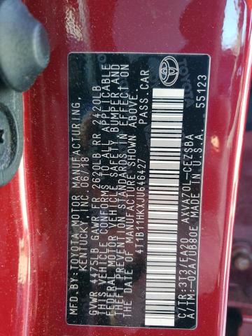 2018 TOYOTA CAMRY L - 4T1B11HKXJU646427