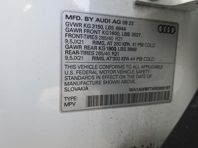 2024 AUDI SQ7 PREMIU WA1AWBF7XRD003197