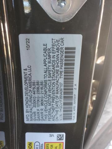 VIN 1HGCV1F35NA097107 2022 HONDA ACCORD no.12