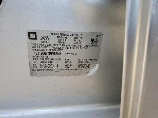 2017 GMC SIERRA K25 - 1GT12UEY0HF152096