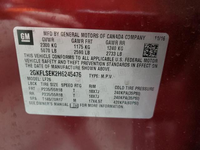 2017 GMC TERRAIN SL - 2GKFLSEK2H6245476