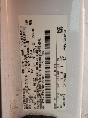 2015 FORD F-150 1FTEX1EPXFKD13003