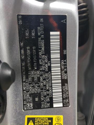2016 TOYOTA HIGHLANDER - 5TDDKRFHXGS340924