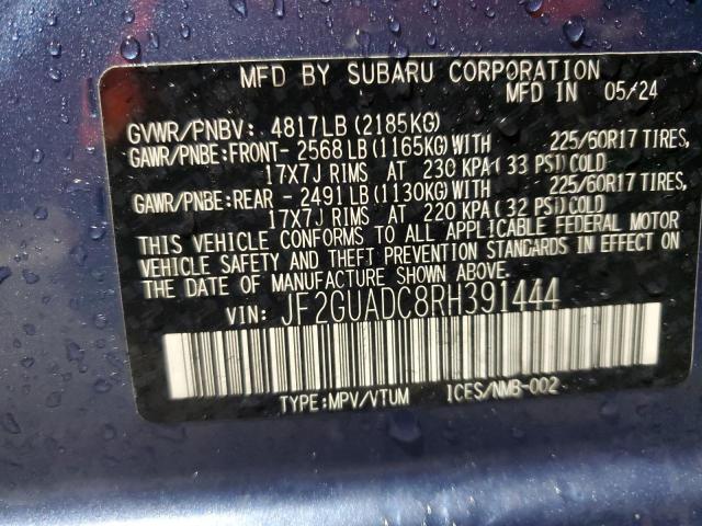2024 SUBARU CROSSTREK - JF2GUADC8RH391444
