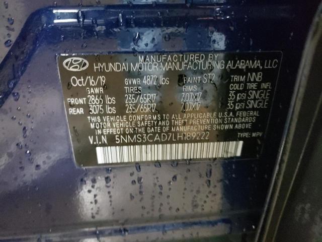 2020 HYUNDAI SANTA FE S - 5NMS3CAD7LH189222