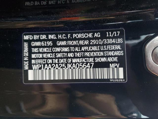 2018 PORSCHE CAYENNE - WP1AA2A25JKA05647