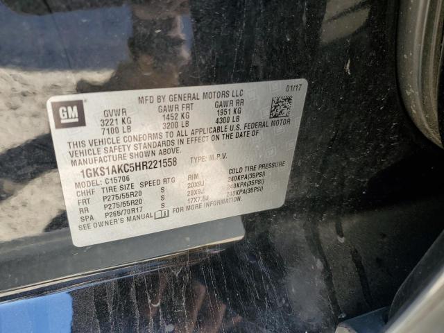 2017 GMC YUKON SLE 1GKS1AKC5HR221558