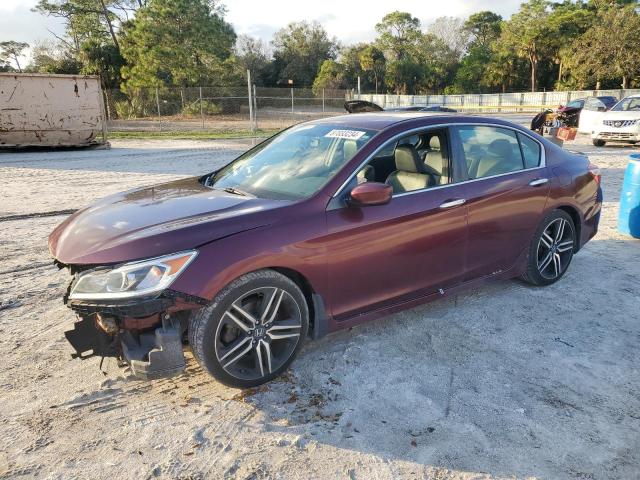 HONDA ACCORD SPO 2017 burgundy  gas 1HGCR2F12HA117598 photo #1