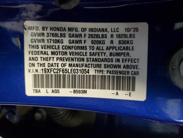 2020 HONDA CIVIC LX - 19XFC2F65LE031054