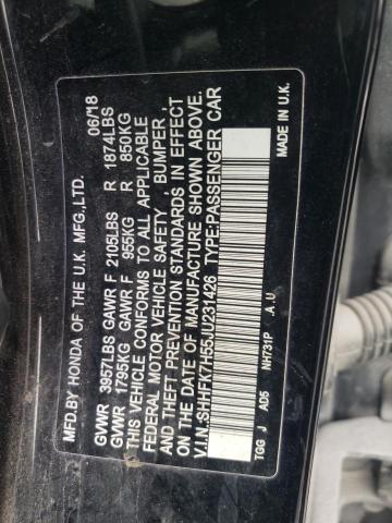 2018 HONDA CIVIC EX - SHHFK7H55JU231426