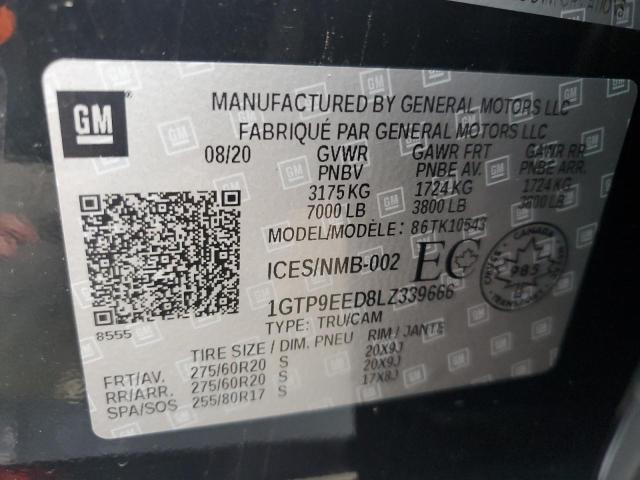 2020 GMC SIERRA K15 1GTP9EED8LZ339666