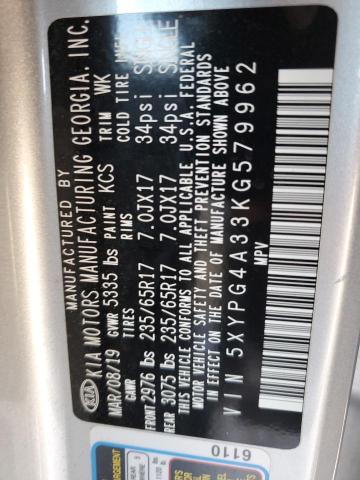 2019 KIA SORENTO L - 5XYPG4A33KG579962
