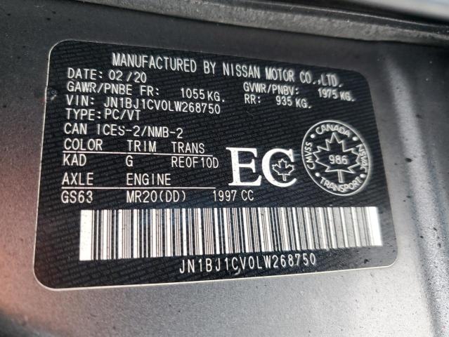 2020 NISSAN QASHQAI JN1BJ1CV0LW268750