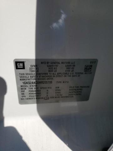 2017 GMC YUKON SLE 1GKS2AKC6HR205706