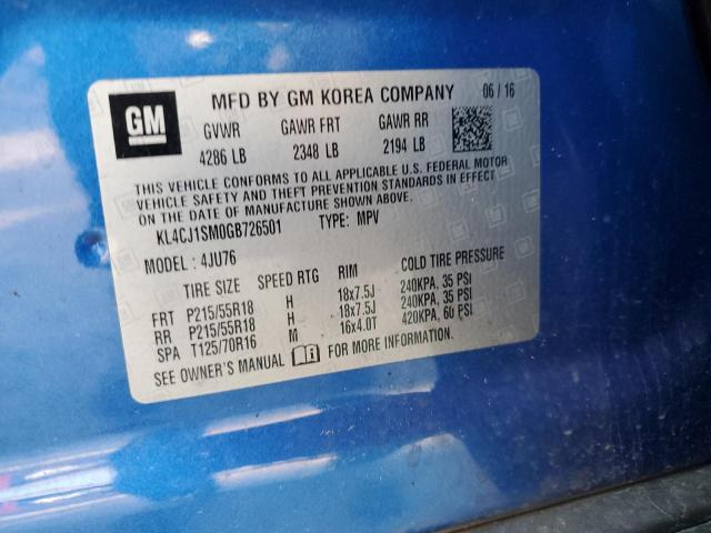 2016 BUICK ENCORE SPO - KL4CJ1SM0GB726501