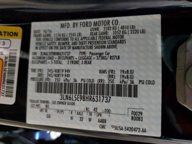 2017 LINCOLN MKZ RESERV - 3LN6L5E98HR631737