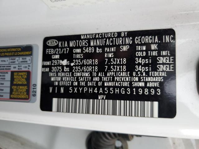 2017 KIA SORENTO EX - 5XYPH4A55HG319893