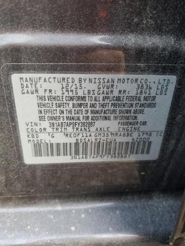 2015 NISSAN SENTRA S - 3N1AB7AP9FY382887