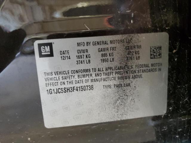 2015 CHEVROLET SONIC LT - 1G1JC5SH3F4150738