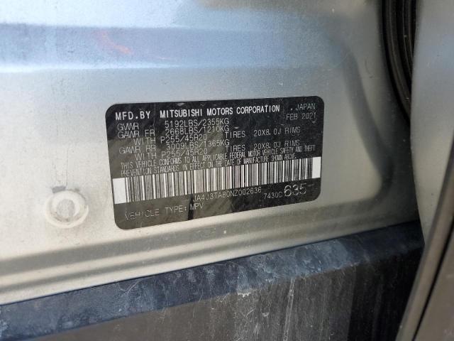 2022 MITSUBISHI OUTLANDER - JA4J3TA80NZ002636