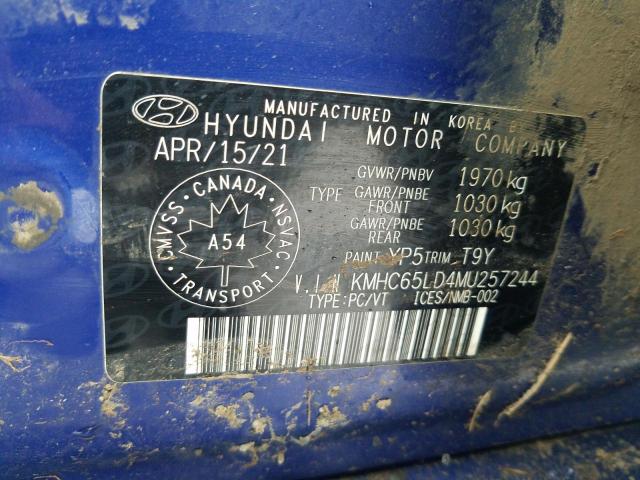 2021 HYUNDAI IONIQ SE - KMHC65LD4MU257244