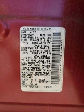 2017 NISSAN ROGUE S - JN8AT2MVXHW269259