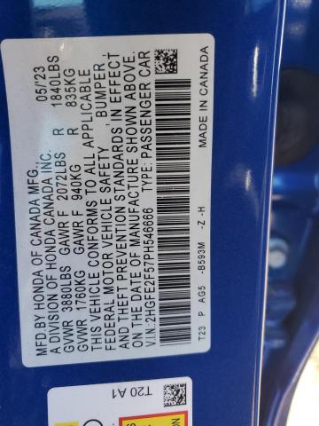 2023 HONDA CIVIC SPOR - 2HGFE2F57PH546666