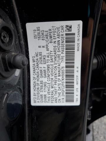 2019 HONDA CIVIC LX - 2HGFC2F67KH568576