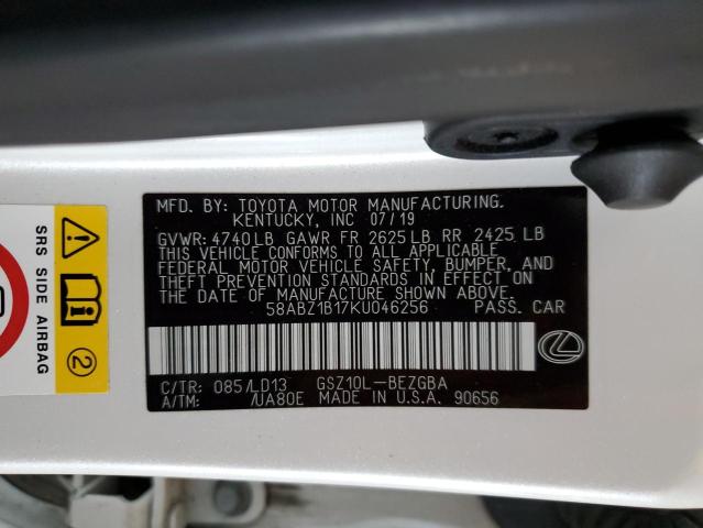 2019 LEXUS ES 350 - 58ABZ1B17KU046256