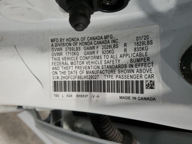 2020 HONDA CIVIC SPOR - 2HGFC2F86LH529027