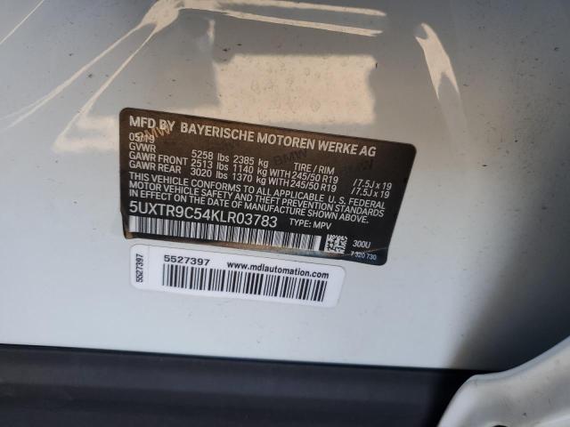 2019 BMW X3 XDRIVE3 - 5UXTR9C54KLR03783