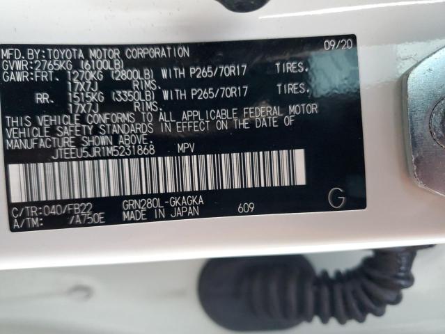 2021 TOYOTA 4RUNNER SR - JTEEU5JR1M5231868