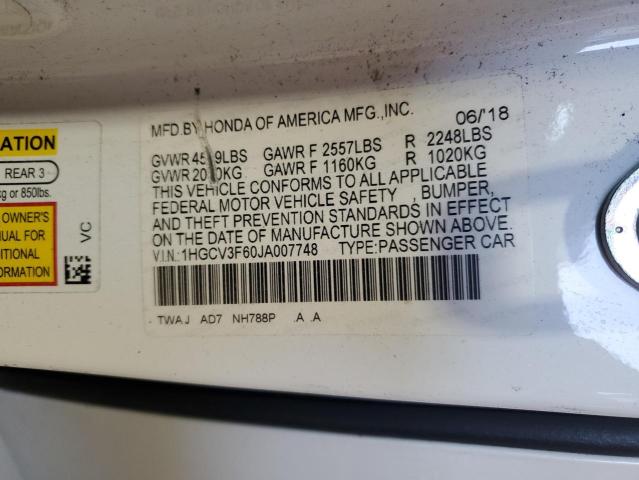 2018 HONDA ACCORD HYB - 1HGCV3F60JA007748