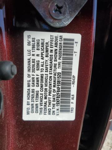 2015 HONDA CIVIC EX - 19XFB2F84FE081520