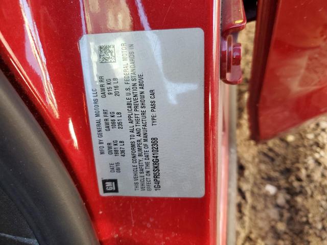 2016 BUICK VERANO CON - 1G4PR5SK8G4102368