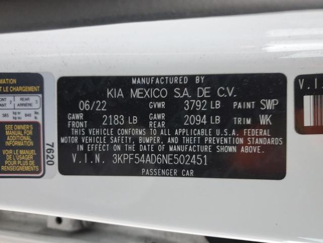 2022 KIA FORTE GT L - 3KPF54AD6NE502451