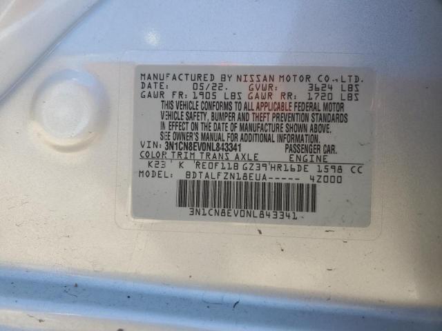2022 NISSAN VERSA SV - 3N1CN8EV0NL843341