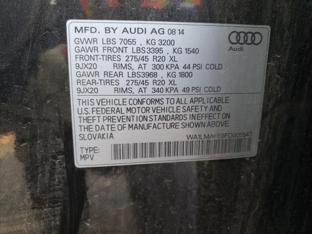 2015 AUDI Q7 TDI PRE WA1LMAFE9FD005543