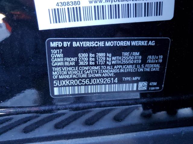 2018 BMW X5 XDRIVE3 - 5UXKR0C56J0X92614