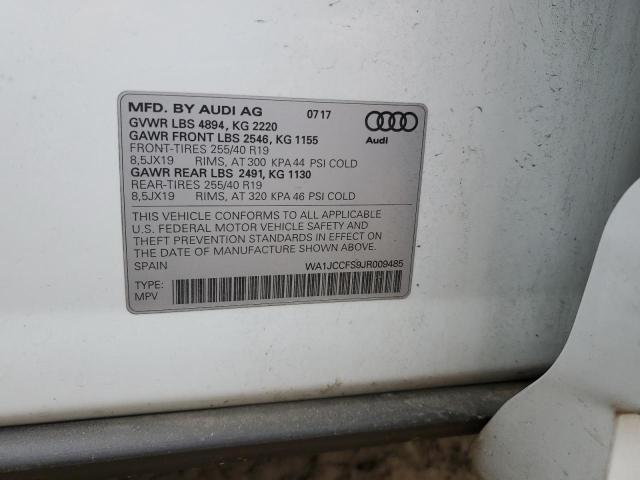 2018 AUDI Q3 WA1JCCFS9JR009485