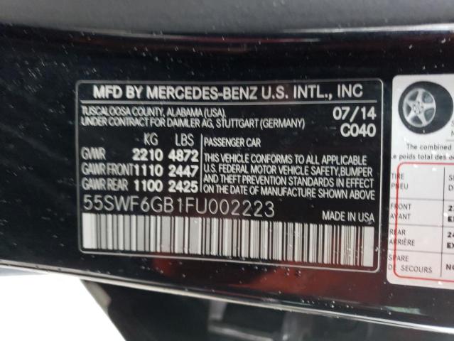 VIN 55SWF6GB1FU002223 2015 MERCEDES-BENZ C-CLASS no.12