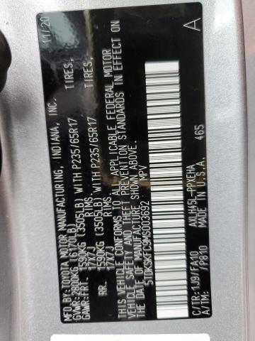 2021 TOYOTA SIENNA LE - 5TDKSKFC9MS003692