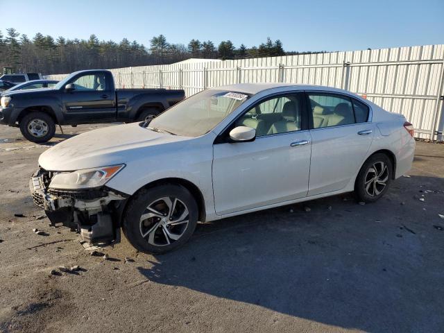 HONDA ACCORD LX 2016 white  gas 1HGCR2F31GA116250 photo #1