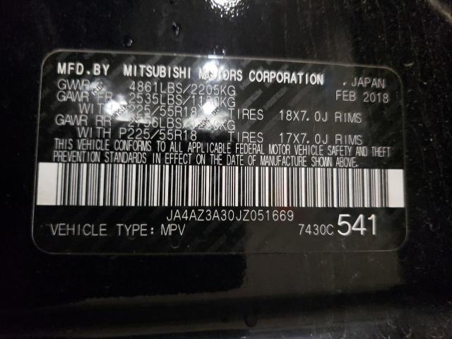 VIN JA4AZ3A30JZ051669 2018 MITSUBISHI OUTLANDER no.13