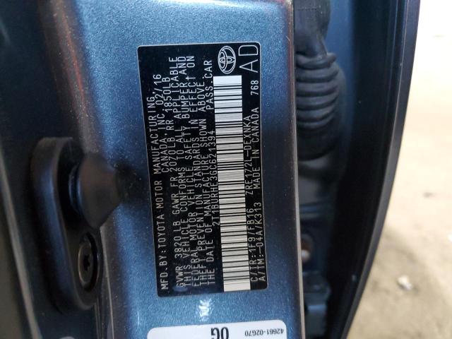 2016 TOYOTA COROLLA L - 2T1BURHE3GC621394
