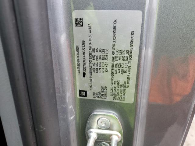 2021 CHEVROLET SILVERADO - 3GCNYAEF4MG274269