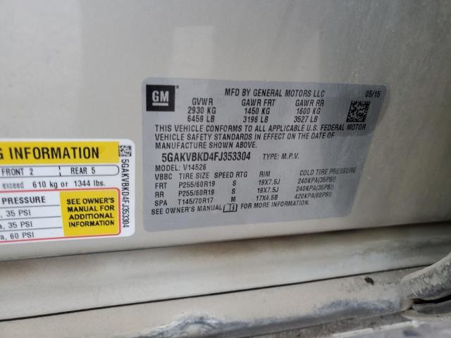 2015 BUICK ENCLAVE - 5GAKVBKD4FJ353304